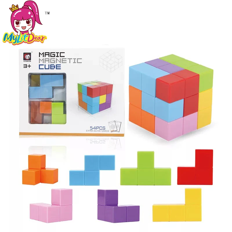 Fidget Toy Autism Anti Stress Relief Creative Magnetic 3D Puzzle Cube Office Flip Cubic Puzzle Stop Stress Reliever Autism Toys