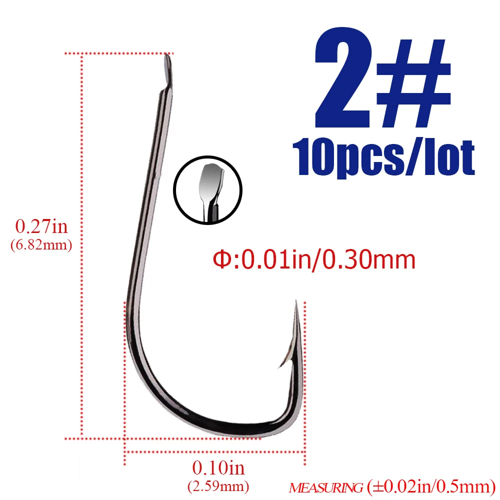 10pcs/lots Sode  Fishing Hooks  black Barbed High Carbon Steel Sharpened Bait Tackle Strong gamakatsu