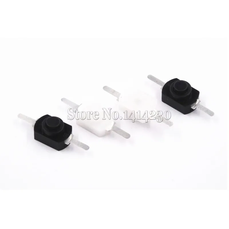 10PCS 12*8MM DC 30V 1A Black On Off Mini Push Button Switch for Electric Torch 1208YD Self Locking