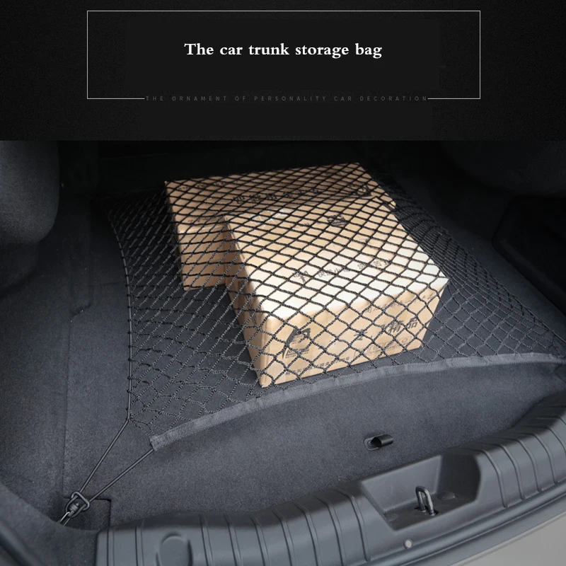 Car Trunk Nets Nylon Luggage Mesh Storage Organizer Bag 4 Hooks Car Styling For Nissan qashqai tiida almera juke primera x-trail