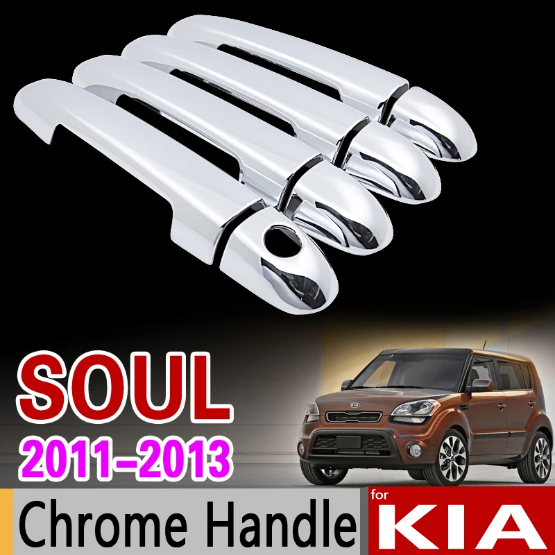 

for KIA Soul 2011 2012 2013 Chrome Door Handle Cover Trim Set for Facelift Model Never Rust Car Accessories Stickers Car Styling