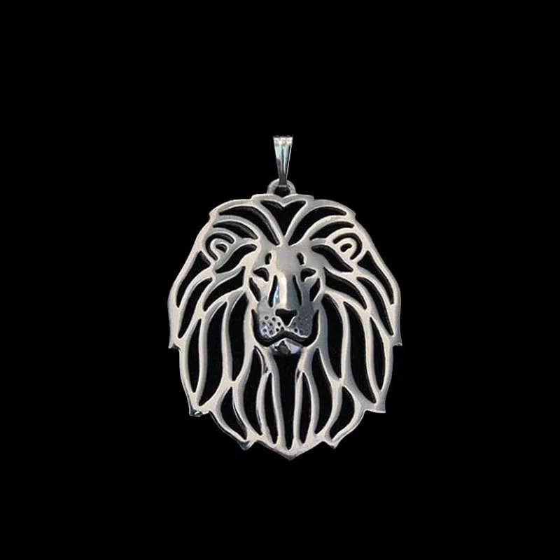 Hot Sale Women\'s Hollow Out Lion Pendants Jewelry Metal Animal Pendants
