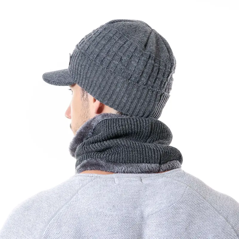 High Quaity Cotton 1998 Add Fur Brim Winter Hats Skullies Beanies For Men Women Wool Scarf Cap Outdoor Gorras Bonnet Knitted Hat