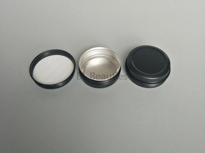 500pcs/lot 10g 15g 30g Black Aluminum Jar Empty Small Lip Oil Cosmetic Eye Cream Bottle Refillable Batom Travel Tin Containers