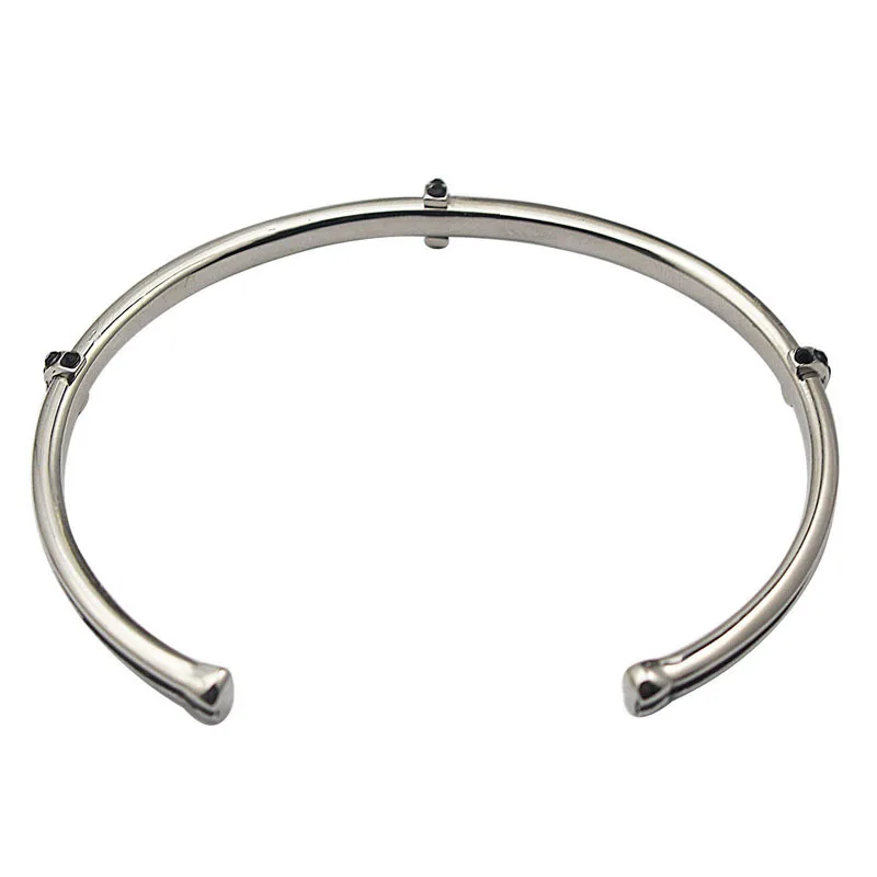 Silver Color Open Bracelet Bangles Metal Cuff Bracelets & Bangle For Women Stainless Steel Simple Gift Jewelry