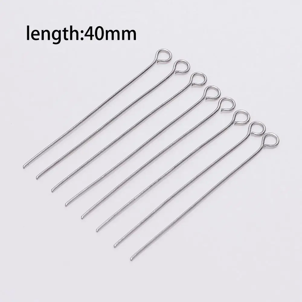 100 stks roestvrij staal oog nietstiften metalen oogspelden voor sieraden maken bevindingen diy oorbellen hanger sieraden pinnen benodigdheden