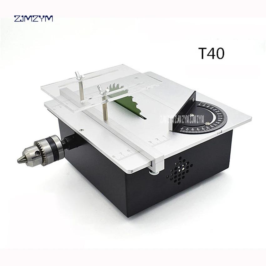 Sierras de mesa multifunción T40, minisierra para carpintería, corte de mesa, fresado, pulido, DC12-24V, corte de 27mm
