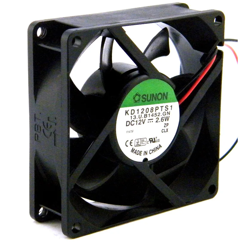 

Free Shipping SUNON 12V 2.6W KD1208PTS1 12V 2.6W 2Wire Cooling fan 8cm 8025 80x80x25mm 8cm nidec