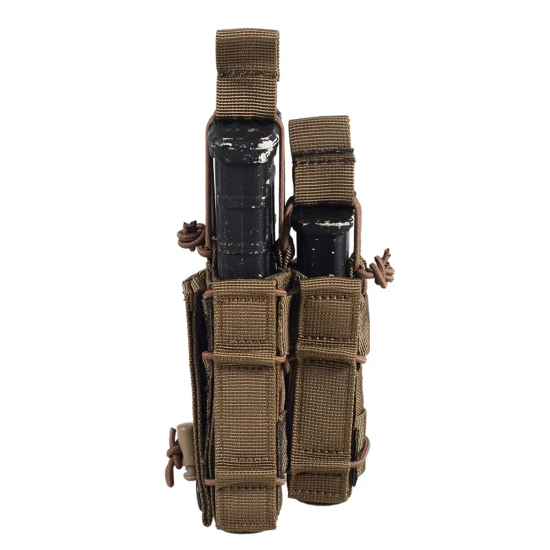 New Real Military Army 1000d Nylon Tactical M4 & Pistol Magazine Pouch Tatico Molle Open-top Double Decker Free Shipping