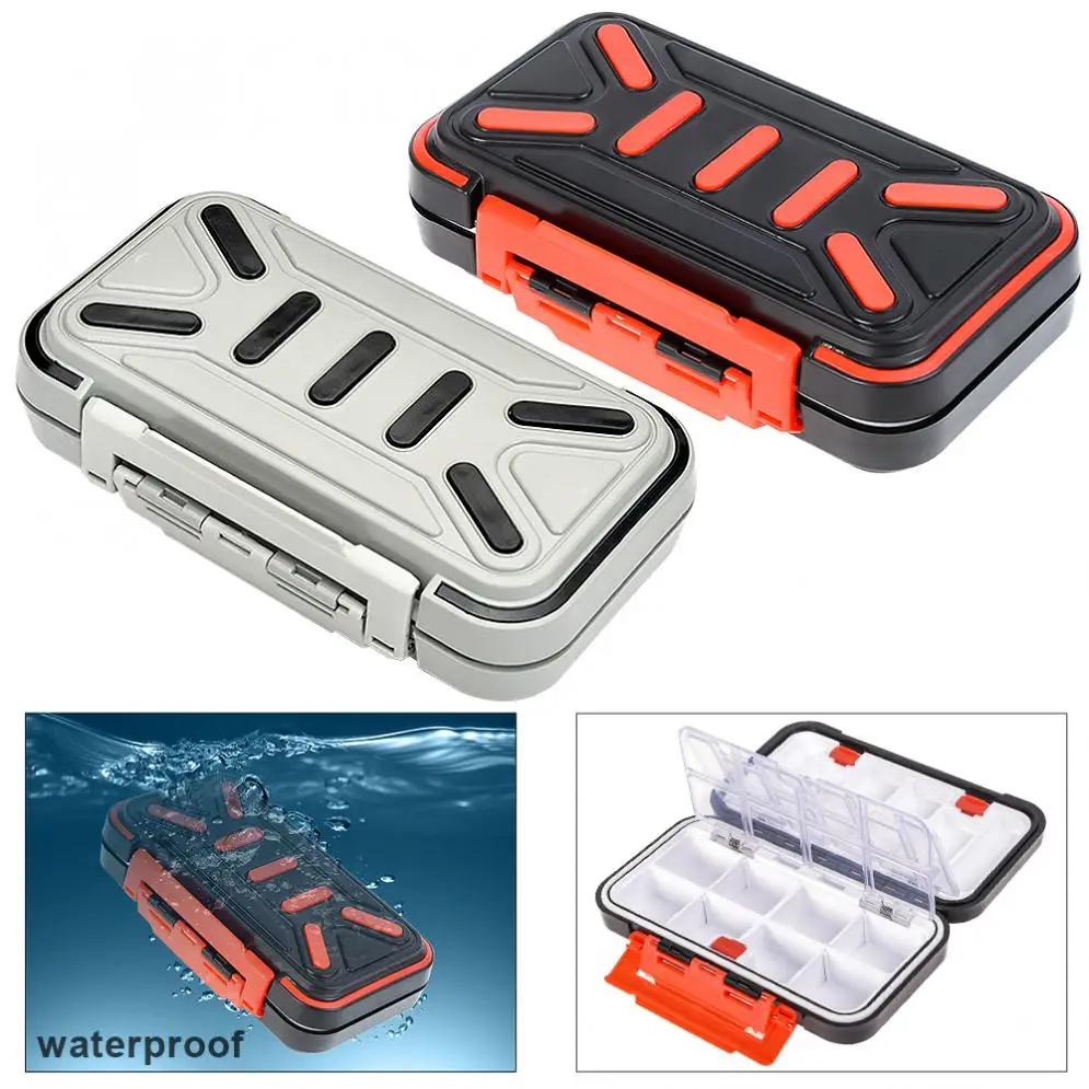 

16.5x9.3x4.5cm Double layer Waterproof 16 Compartments Fishing Tackle Box Lures Hooks Fishing Accessories Storage Box