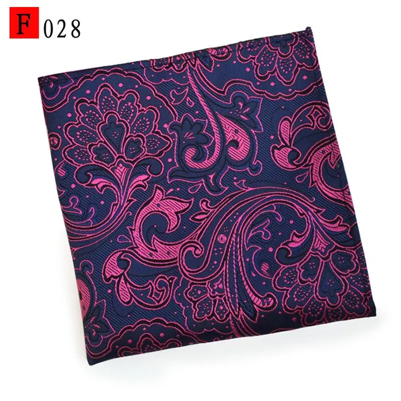 New 25*25CM pocket square vintage floral paisley silk handkerchief accessoires homme mariage