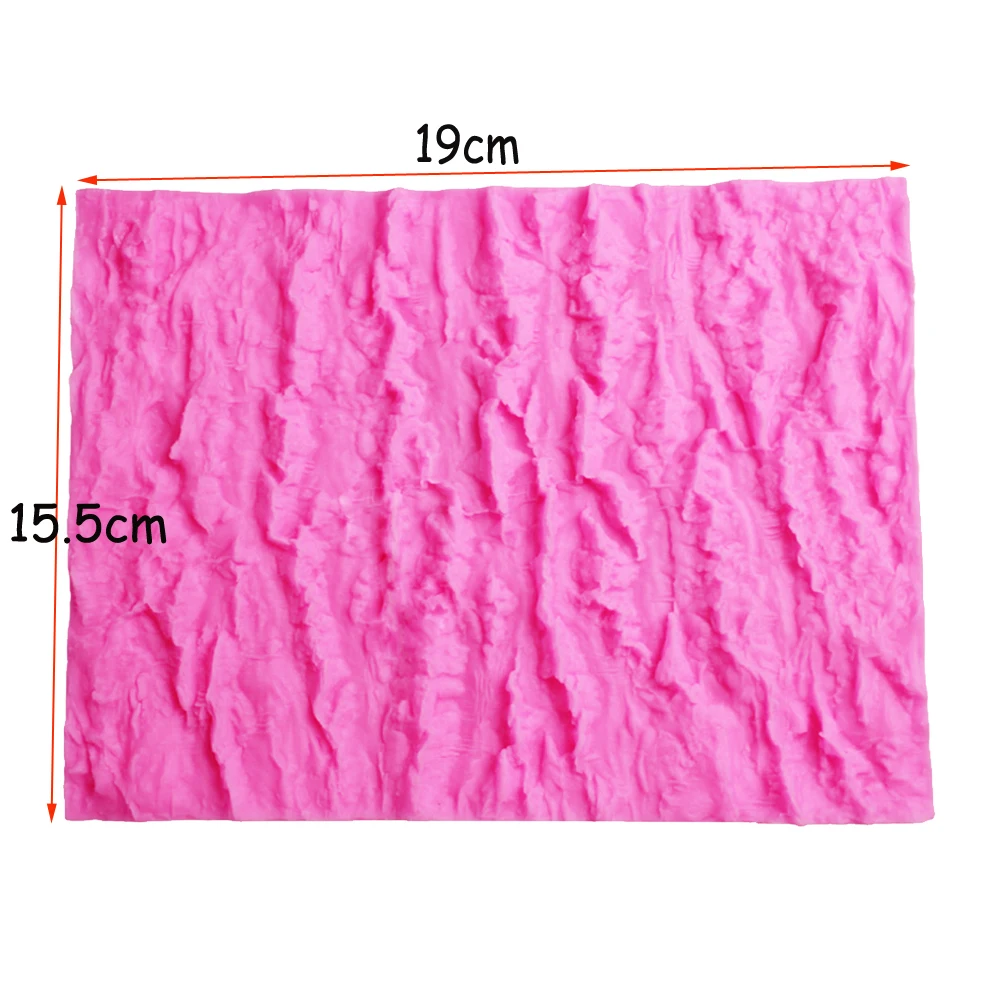 Byjunyeor M472 Tree Bark Cake Silicone Mold Fondant Impression Mat Cake Decorating Tool Gumpaste Silicone Sugarpaste Epoxy Tools
