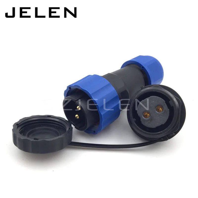 SD20 2 pin waterproof connector plug and socket IP68 LED power cable connector  Rated current 25A