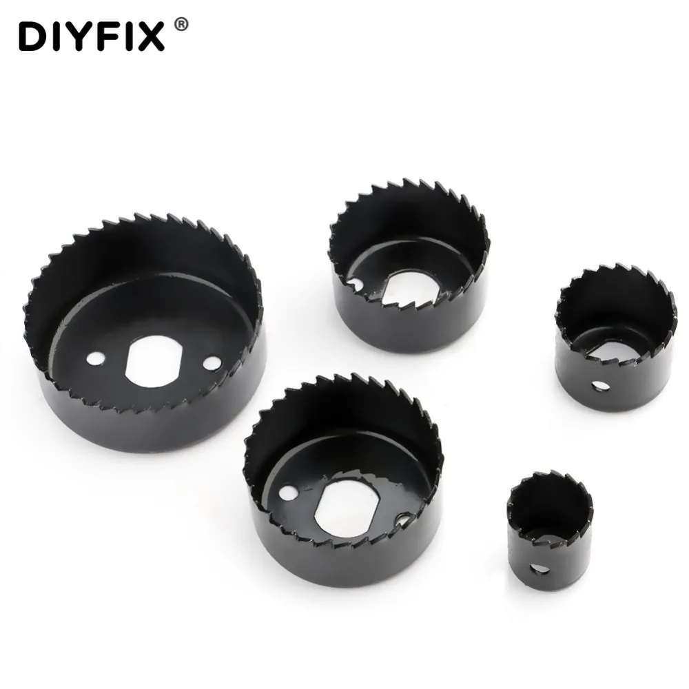 DIYFIX-Juego de brocas para cortar agujeros, cortador de Metal y madera, abridor de caja redonda Circular de 3/4 "-2 1/2", herramientas de bricolaje, 11 unidades
