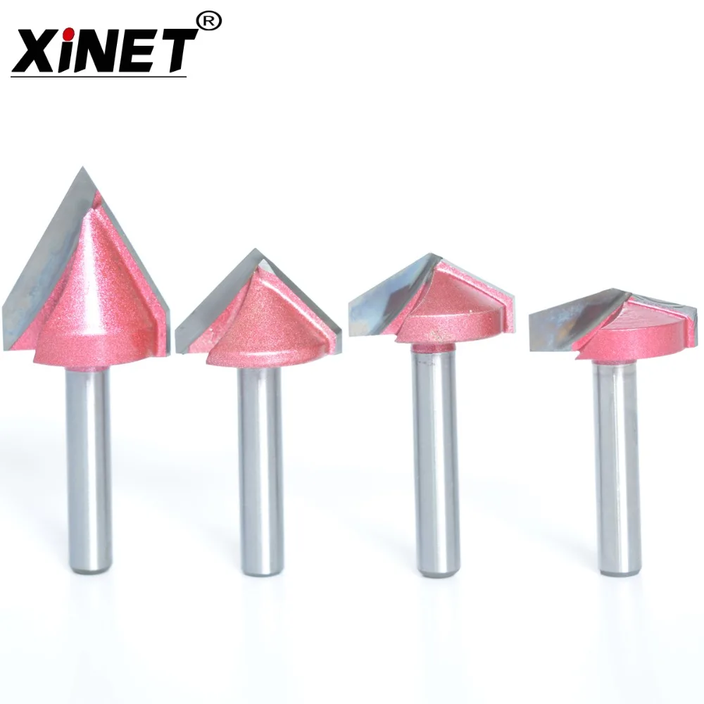 6 มม.* 10-16-22-32mm * 60-150degreeCNC คาร์ไบด์ end Mill,3D woodworking ใส่ Router บิต, ทังสเตนตัด,แกะสลักเครื่องมือ
