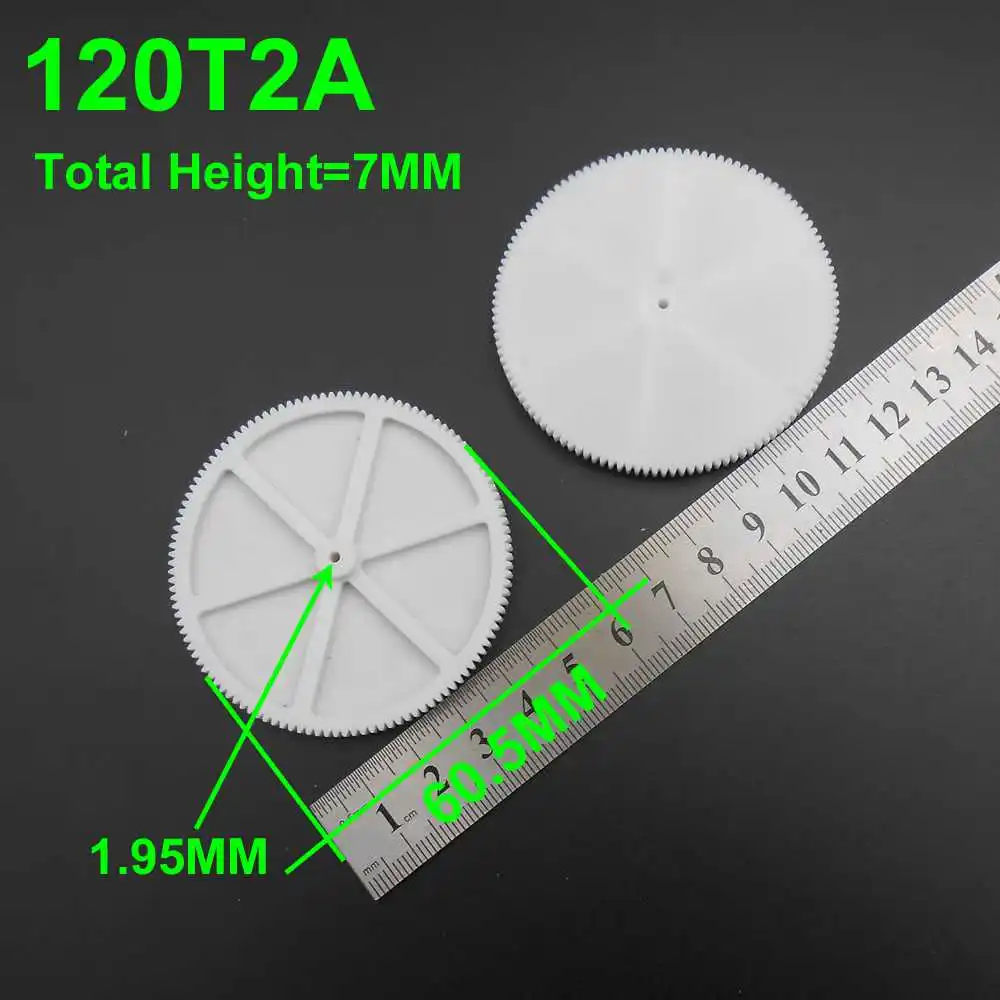 0.5 M Plastic Tandwiel Apeture 2mm 1.95mm 0.5 Modulus Mini Tandwielen 28T 30T 32T 36T 40T 42T 44T 48T 50T 54T 56T 80T 90T 120T