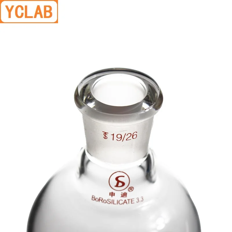 YCLAB 500mL 19/26 & 24/29 & 29/32 Boiling Flask Round Bottom Boro 3.3 Glass Standard Ground Mouth Distilling Distillation