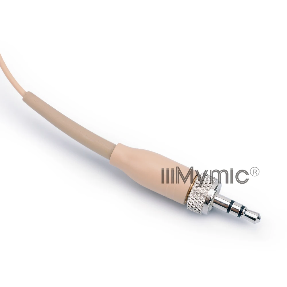 IiiMymic Professional Beige คอนเดนเซอร์ไมโครโฟนสำหรับเครื่องส่งสัญญาณ Sennheiser 3.5มม.แจ็ค Speech Headworn ไมโครโฟน