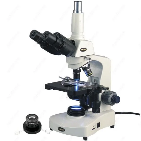 Trinocular Compound Microscope--AmScope Supplies 40X-1000X 3W LED Siedentopf Trinocular Dark & Bright field Compound Microscope