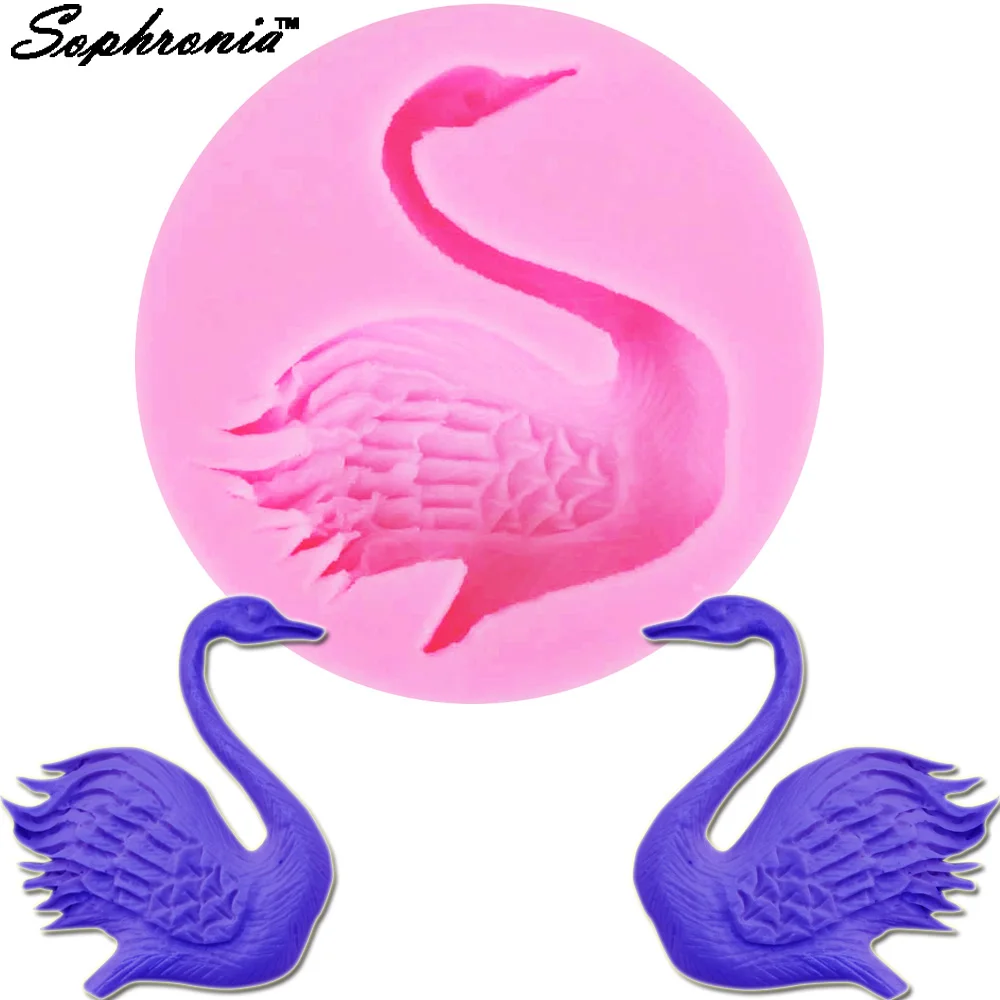 Lovely Swan 3.Silicone Mold For Sweets Chocolate Mould Cookie Molds Bread Formas Pastry Baking Stuff Accessory