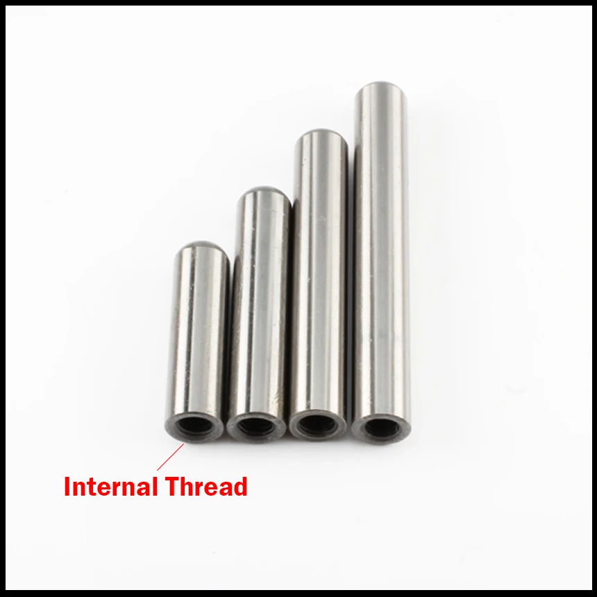 12x100mm 12x100mm M6 Inside Thread SUJ2 HRC60 High Precision Tapping Cylinder Round Location Dowel Parallel Pin