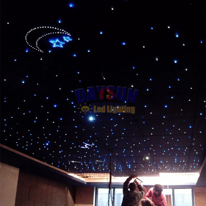 

New DIY Twinkle Star Ceiling Lamp RGBW CREE LED Ceiling Lights 16W Light Engine + 300pcs 0.75mm 2m End Glow Fiber Cable