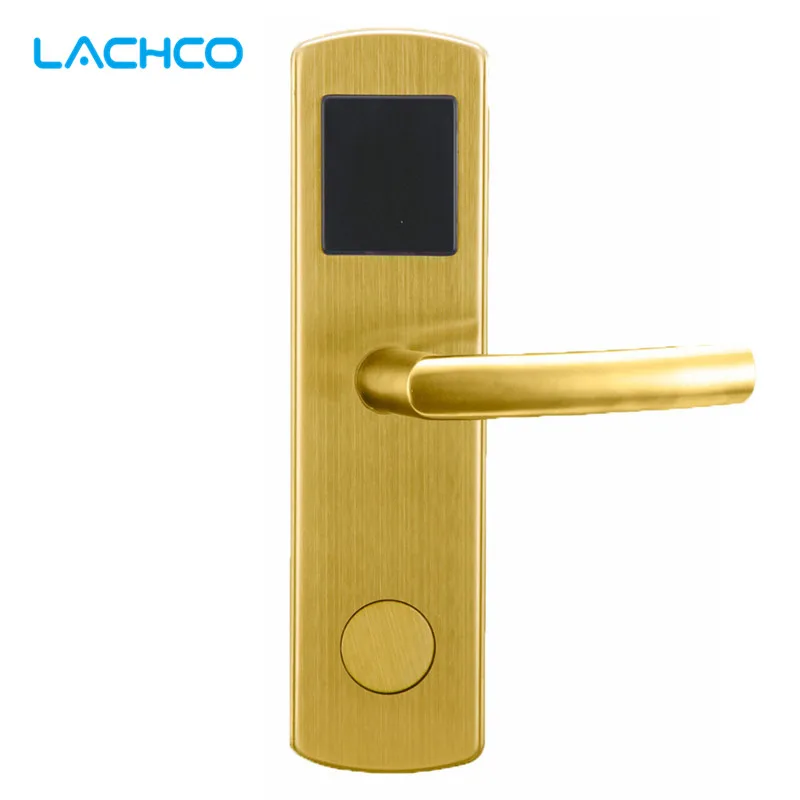 

LACHCO Electronic Card Lock Smart Digital Card Door Lock US Mortise Stainless Steel Free-Style Handle L16041SG