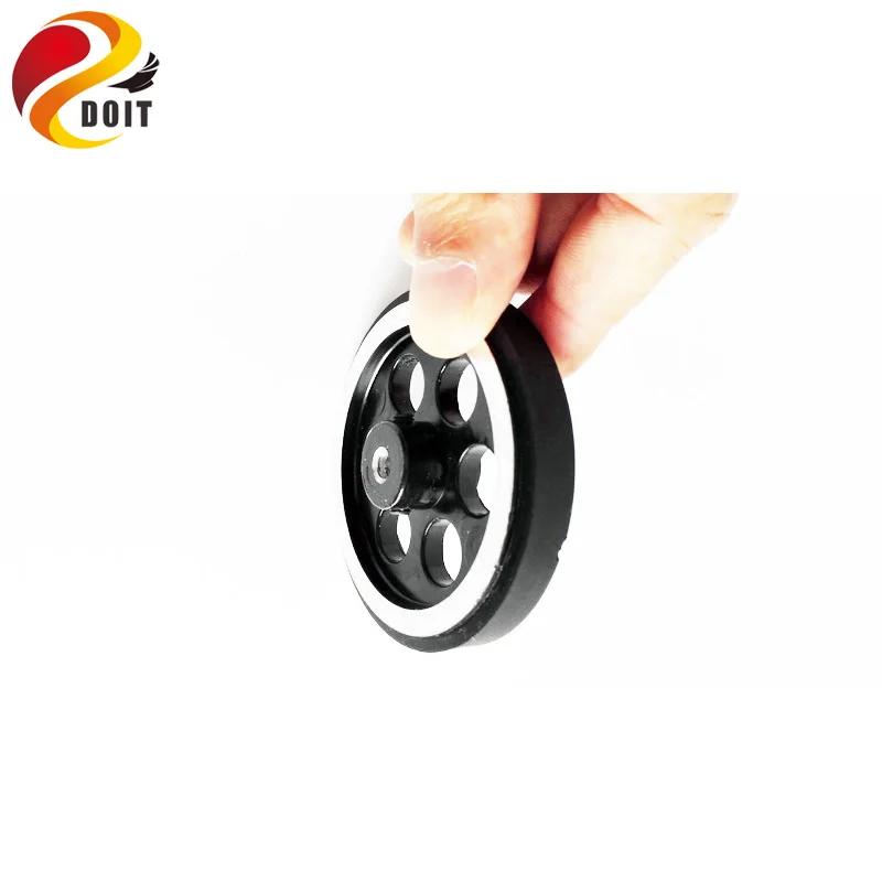 ロータリーエンコーダーゲージメーターホイールスマートロボットカーシャーシビッグトラック用ゴム付き直径95ミリメートルDIY RCおもちゃ