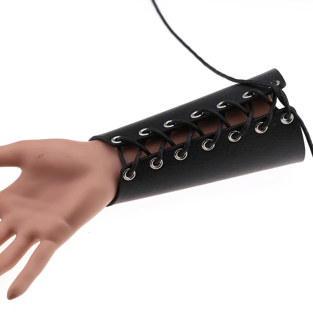 Medieval Armor Handschuhe Breiten Bündchen Armschienen Männer Steampunk Krieger Gauntlet Renaissance Ritter Templer Leder Spitze-up Armband