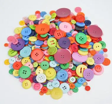 Oeko-Tex Standard 600pcs Mixed Sizes and Colors Round Resin Buttons Lots Craft Sewing Card DIY Kids Hand Crafts 5mm-30mm CR-51