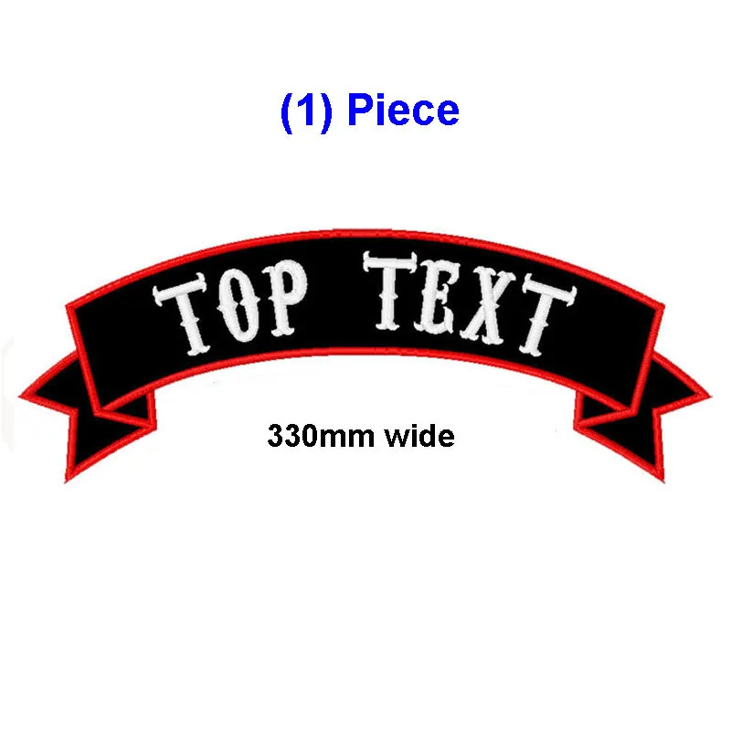 1PC 330MM Wide CUSTOM TOP SEW ON MOTORCYCLE EMBROIDERED MC ROCKER PATCH BIKER VEST CUT