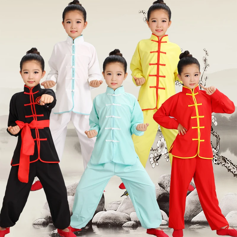 Disfraz de Wushu para niños, ropa de manga corta para Jóvenes y Estudiantes de Tai Chi, ropa de rendimiento de Kung Fu