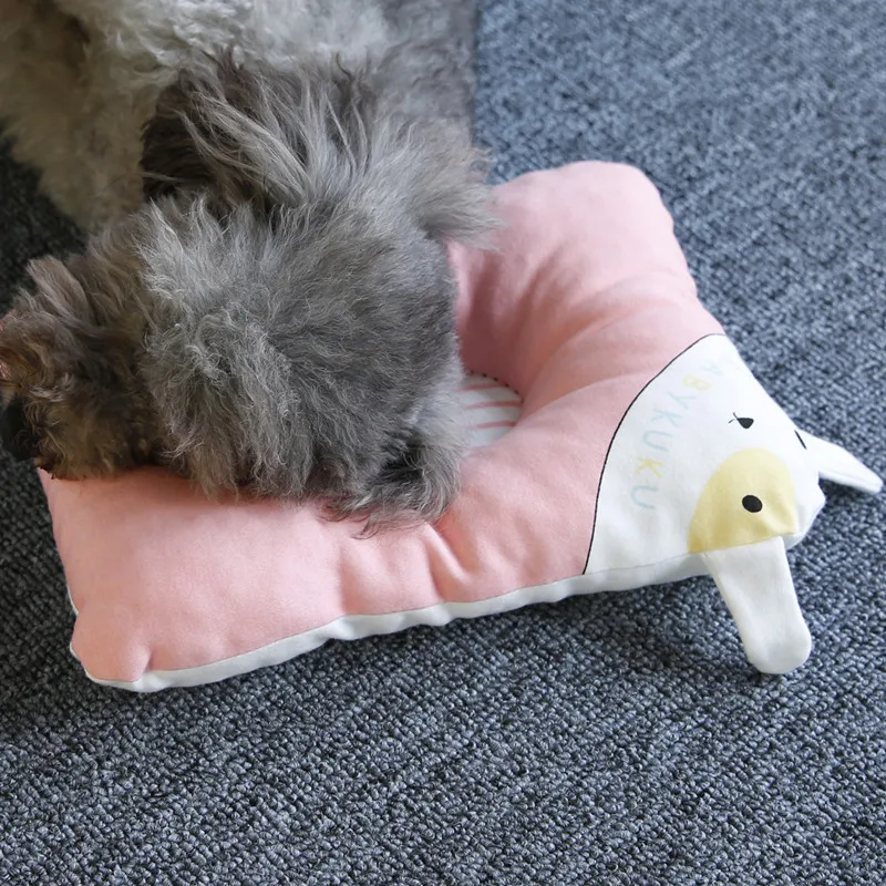 Almohada de moda para mascotas, cojín especial para dormir para gatos y perros, oso de peluche, suministros para perros pomeranos, esterilla para