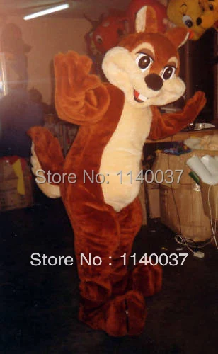 

mascot Professional Plush Chipmunk Mascot Adult Costume Cartoon Character Animal Mascotte Outfit Suit EMS FREE SHIP