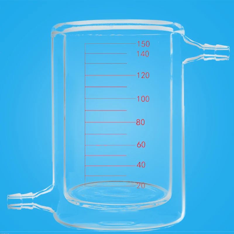 DXY 1PCS 50ml to 2000ml Laboratory Double Layer Jacketed Borosilicate Borosilicate Glass Beaker for Photocatalytic Experiment