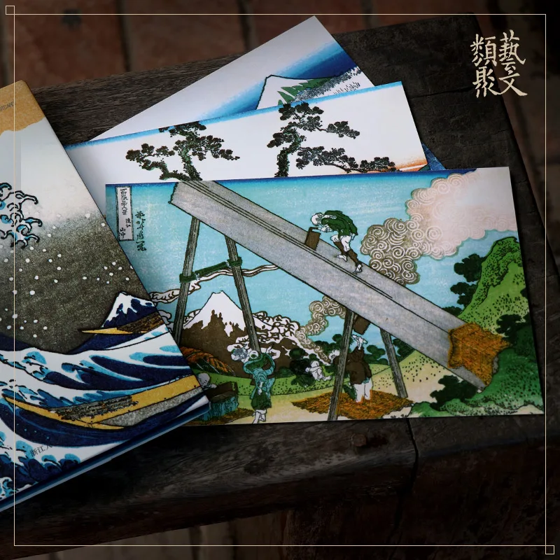 36 Sheets/Set Japanese Ukiyo-e Painting Large Postcard Greeting Card Birthday Gift Card Message Card