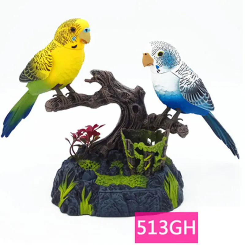 Family pet bird toys talking birds pet birds pet bird cage electric voice control children\'s toys gift