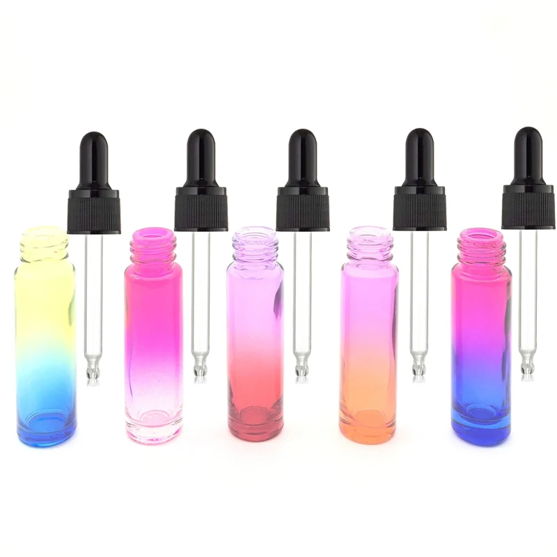 

5pcs 10ml Empty Perfume Sample Glass Bottle Pipette Bottle with Pure Glass Dropper Tubes Essential Oil Vial