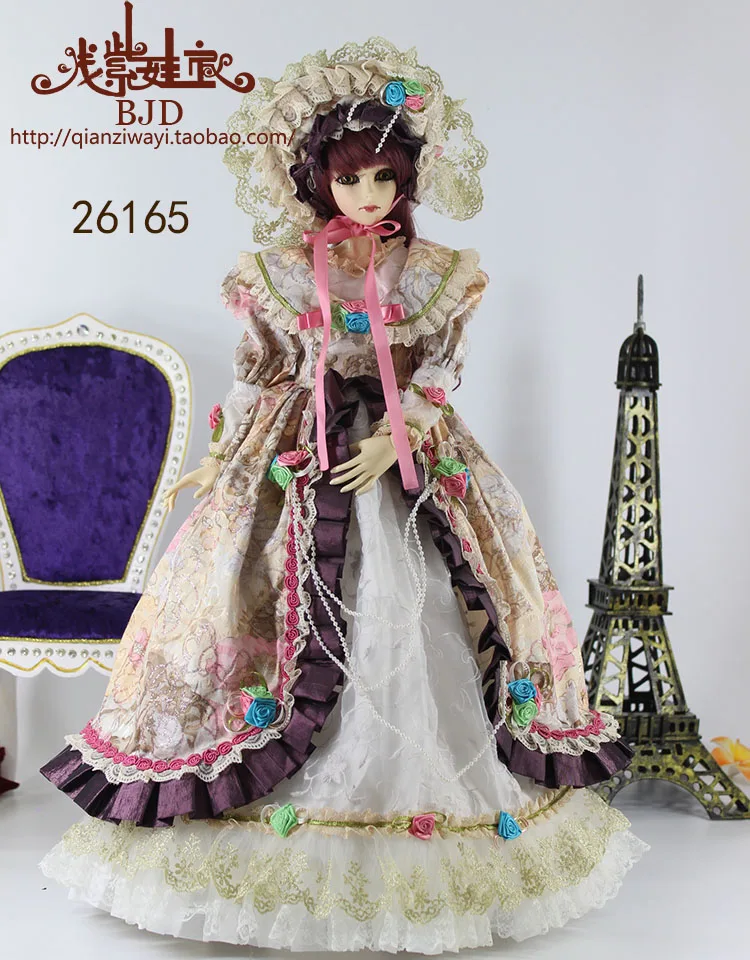 1/4 1/3 scale BJD dress+hat set for SD clothing BJD doll accessories,Not included doll,shoes,wig,and other accessories 18D1580