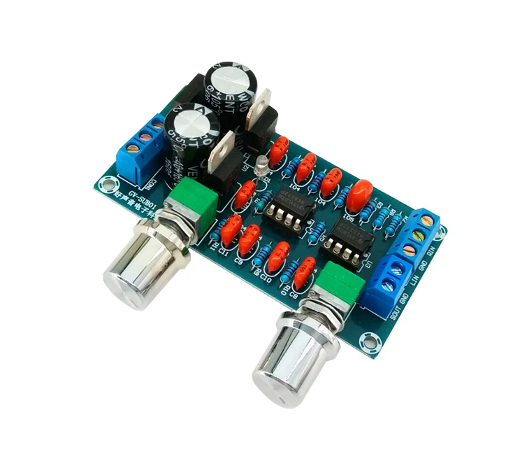 NE5532 low pass filter board level before the board finished plate overweight subwoofer sound palette low-pass filter