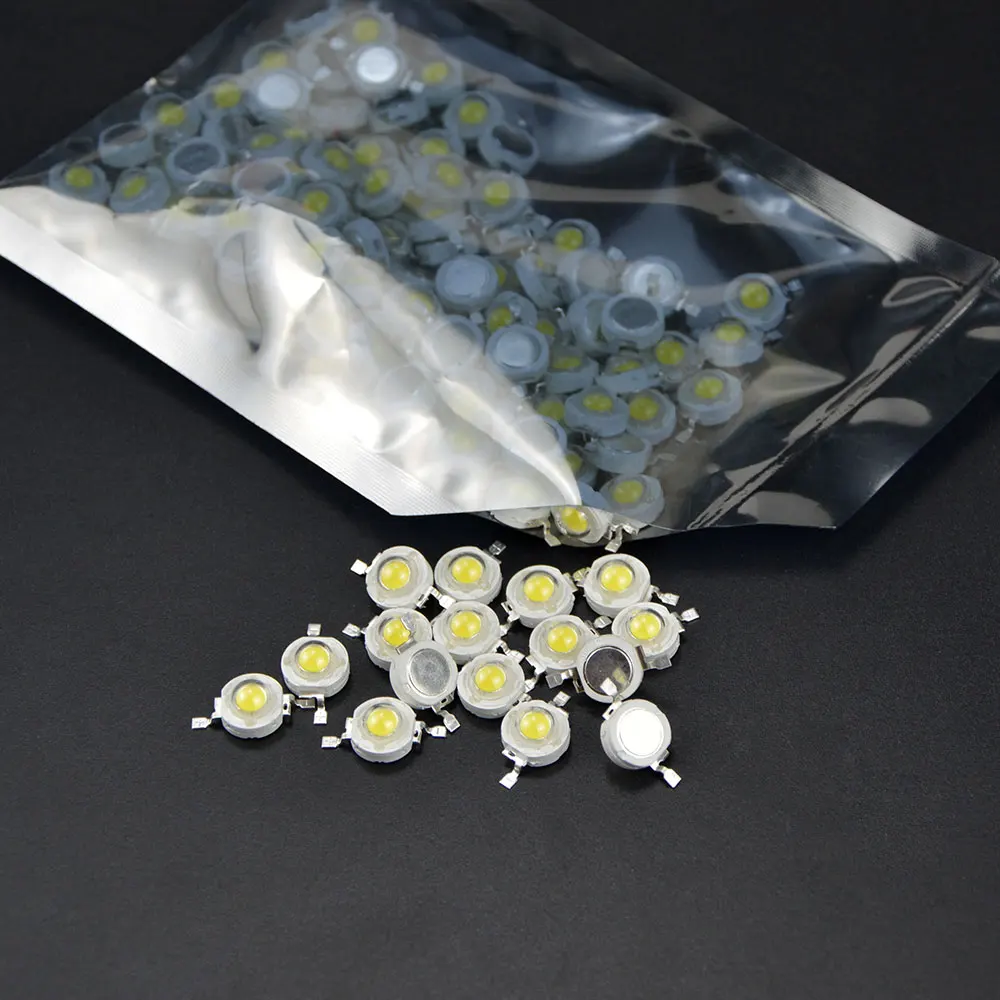 100Pcs/lot Real CREE 1W 3W High Power LED Lamp Beads 2.2V-3.6V SMD Chip LED Diodes Bulb White / Warm White / Red / Green / Blue