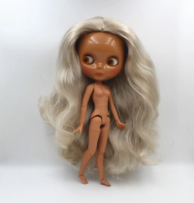 

Free Shipping BJD joint RBL-530J DIY Nude Blyth doll birthday gift for girl 4 colour big eye dolls with beautiful Hair cute toy