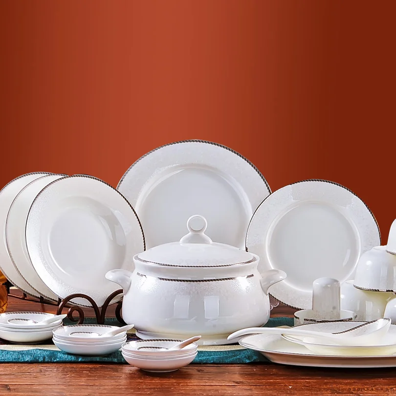 

free shipping ceram plates set high quality ceramic 56pcs dinnerware set china tableware set