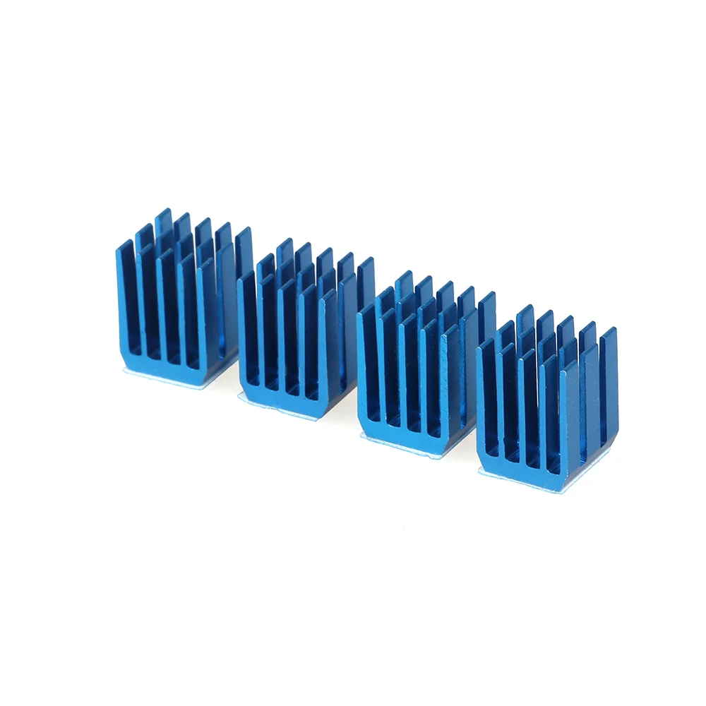 3DSWAY 4pcs/lot 3D Printer Parts Stepper Motor Driver Module Heat Sinks Cooling Block Heatsink for A4988 Drive 9*9*12mm Blue