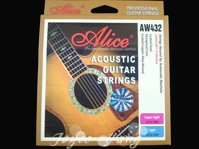 

Струны для акустической гитары Alice AW432P, струны с шестигранным сердечником и цветными шариковыми концами, бесплатная доставка