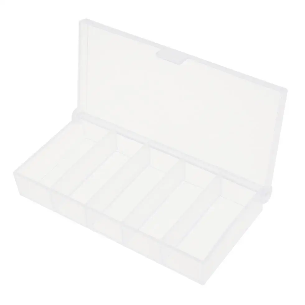 5 Grid Transparent PP Fishing Box Lure hooks Connector Case Collection Tools