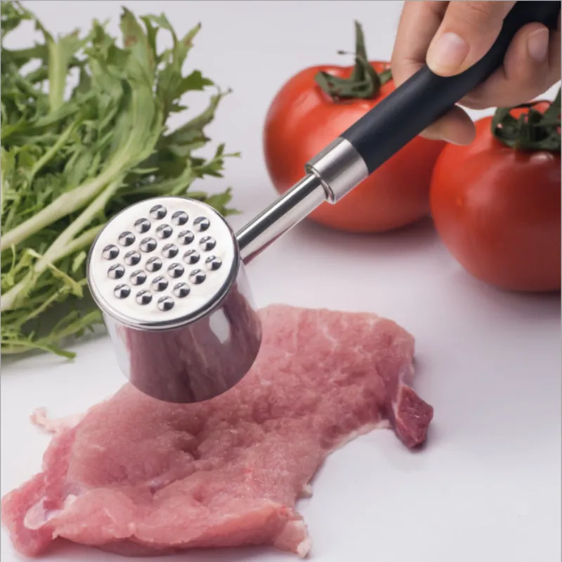 

Heavy Duty Mallet Tool Beef Steak Pork Chop Yam Chichen Pounder Meat Hammer Broken Ribser Double-sided Loose Meat Tenderizer