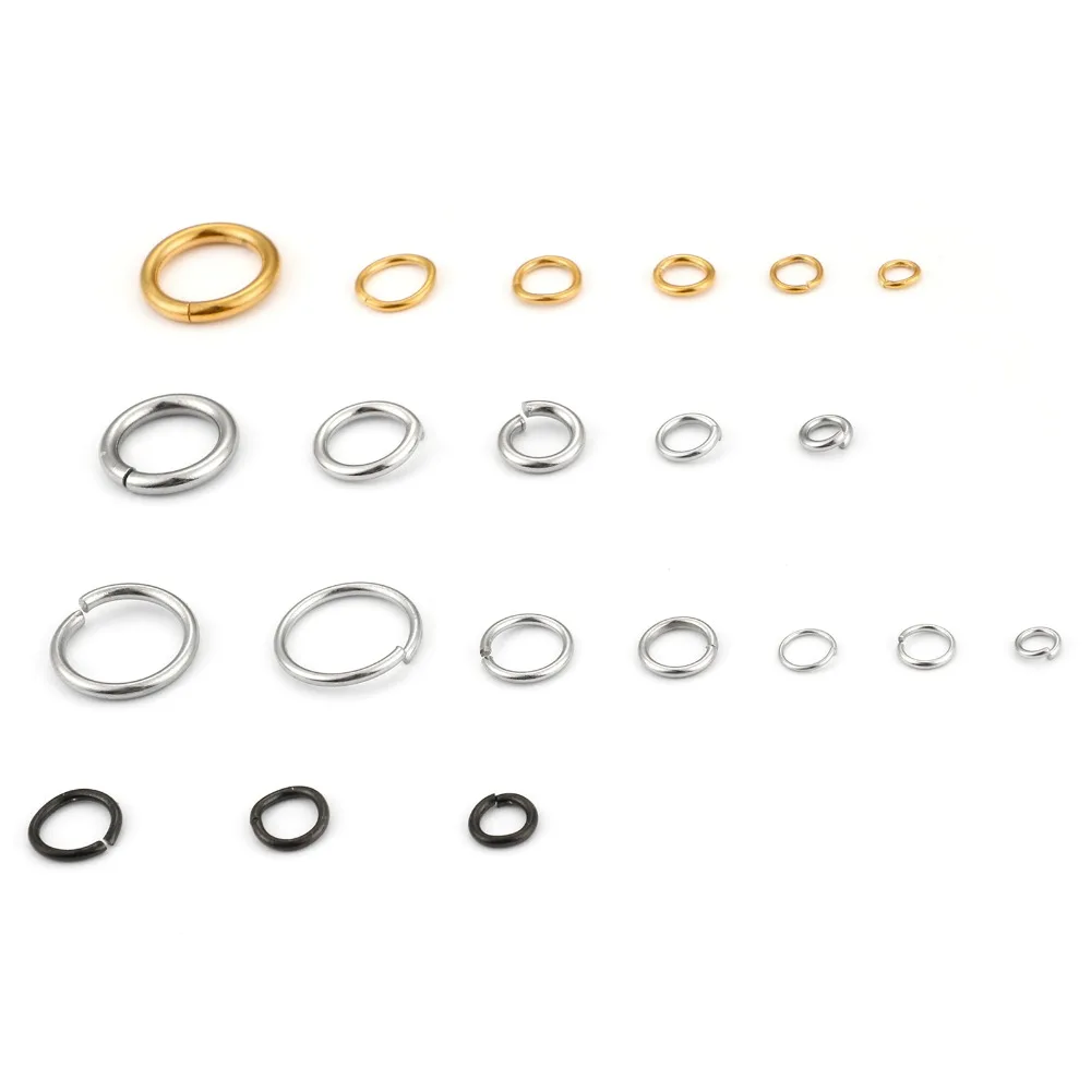 50pcs/lot 4/5/6/7/8/10/13/14mm Stainless Steel Open Jump & Split Ring For DIY Jewelry Making Necklace Bracelet Findings