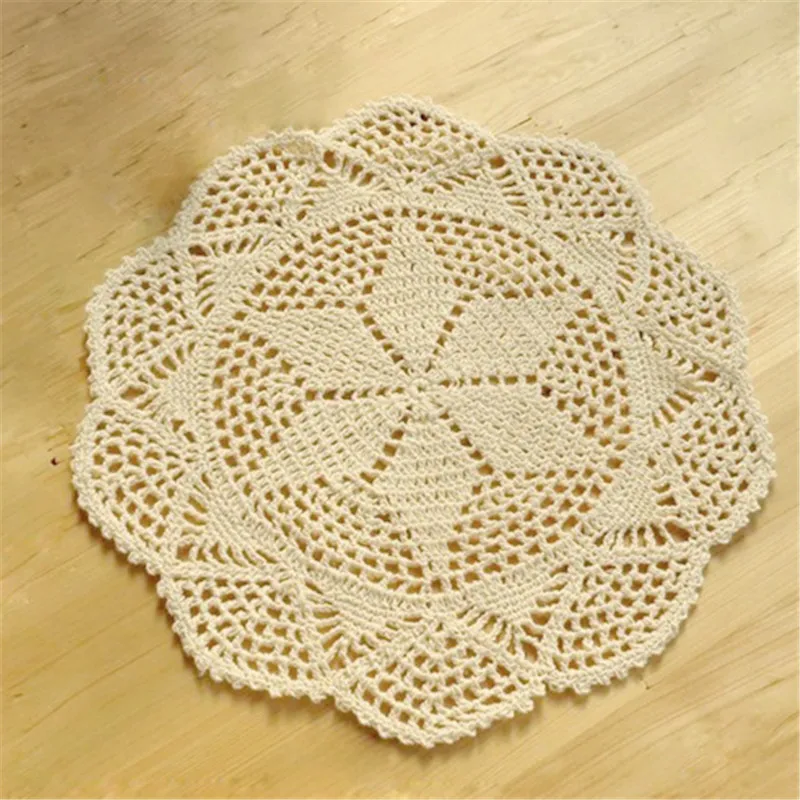 6 Pcs/ lot Home Table Cup Mat Creative Decor Coffee Drink Eat  Placemat Lace Round  Retro Drinks Coasters table seasoning mat