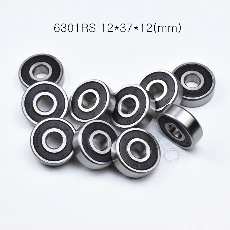

6301RS 1pcs Bearing 12*37*12(mm) free shipping chrome steel rubber Sealed High speed Mechanical equipment parts